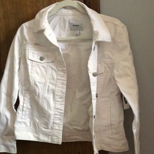 white jean jacket